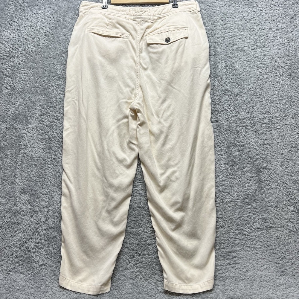 Everlane Pants Womens 16 Ivory Barrel Leg Chino Buttersoft High Waist Trousers